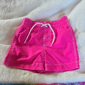 GAP Kids Pink Swim Trunks with White Drawstring